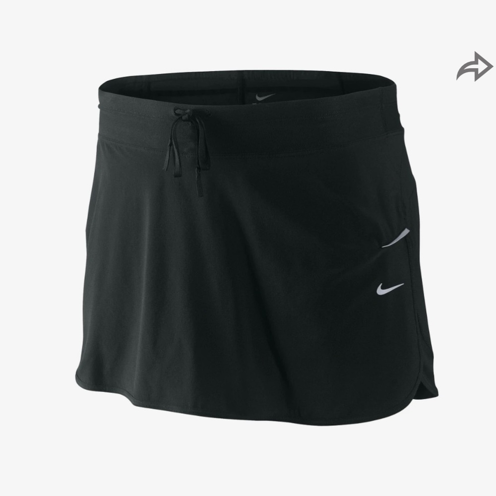 Nike Dri Fit Skort Skirt Shorts Black Tennis Golf Hiking Athletic Casual Large